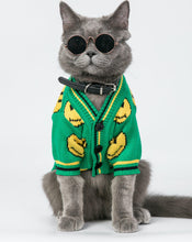 Load image into Gallery viewer, Green Smiley Face Cardigan for All Pets, Dogs and Cats-Clothing-Mooki-PETsgoi