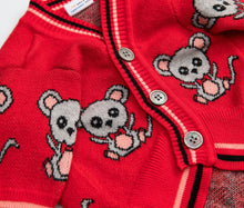 Load image into Gallery viewer, Pets Red Mouse Cardigan Sweater-Clothing-Mooki-PETsgoi