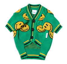 Load image into Gallery viewer, Green Smiley Face Cardigan for All Pets, Dogs and Cats-Clothing-Mooki-PETsgoi