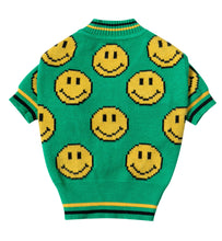Load image into Gallery viewer, Green Smiley Face Cardigan for All Pets, Dogs and Cats-Clothing-Mooki-PETsgoi