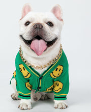 Load image into Gallery viewer, Green Smiley Face Cardigan for All Pets, Dogs and Cats-Clothing-Mooki-PETsgoi
