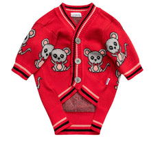 Load image into Gallery viewer, Pets Red Mouse Cardigan Sweater-Clothing-Mooki-PETsgoi
