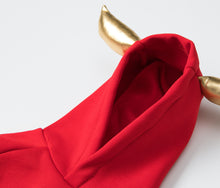 Load image into Gallery viewer, Pet Cloth for Chinese OX New Year Warm Red Hoodie Holiday Apparel
