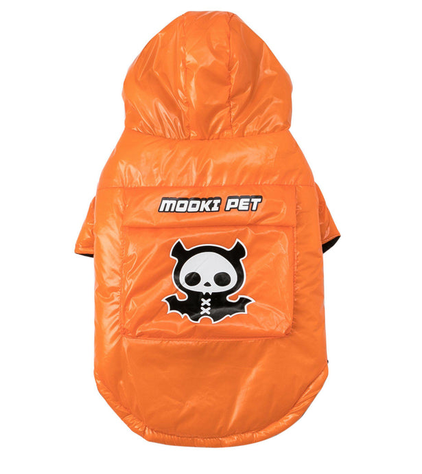 Skull Orange Cotton-Padded Coat-Clothing-Mooki-PETsgoi