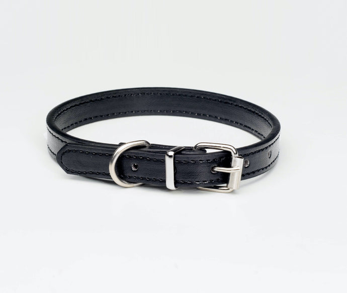 Black Suede Dog Collar-Pets Accessories-Mooki-PETsgoi