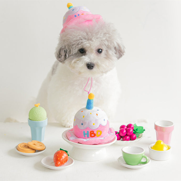 Adjustable Paw Plush Birthday Hat Dog Toy-Pets Accessories-PETsgoi-PETsgoi