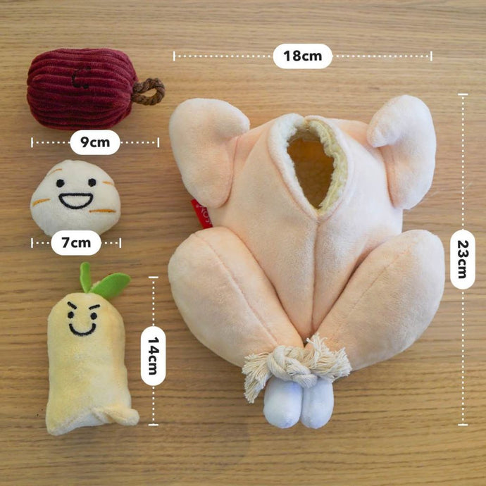 Korean style Sam Chicken Set Dog Toy with Internal Squeaker-Pets Accessories-PETsgoi-PETsgoi