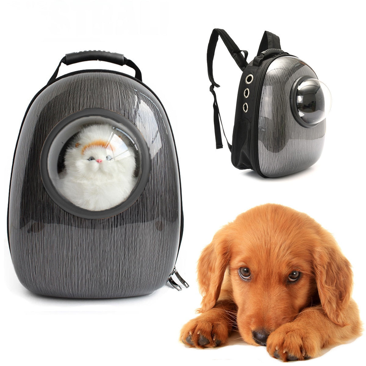 Прозрачный рюкзак для животных. Pet капсула. Переноска для домашних питомцев в форме космической капсулы. Мешок для кошек и собак.